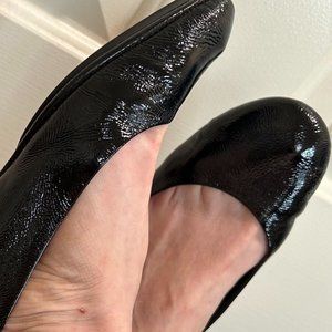 Tory Burch Minnie in black patent leather - size 7